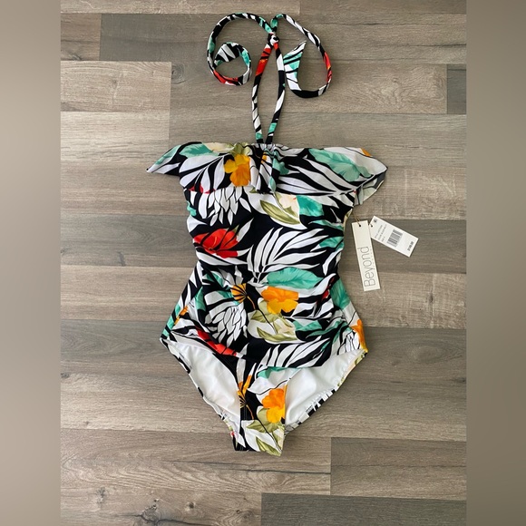 BEYOND CONTROL ONE PIECE WOMENS SWIM SUIT NEW, SIZE 8 ROUCHED FRONT DESIGN - Picture 12 of 12